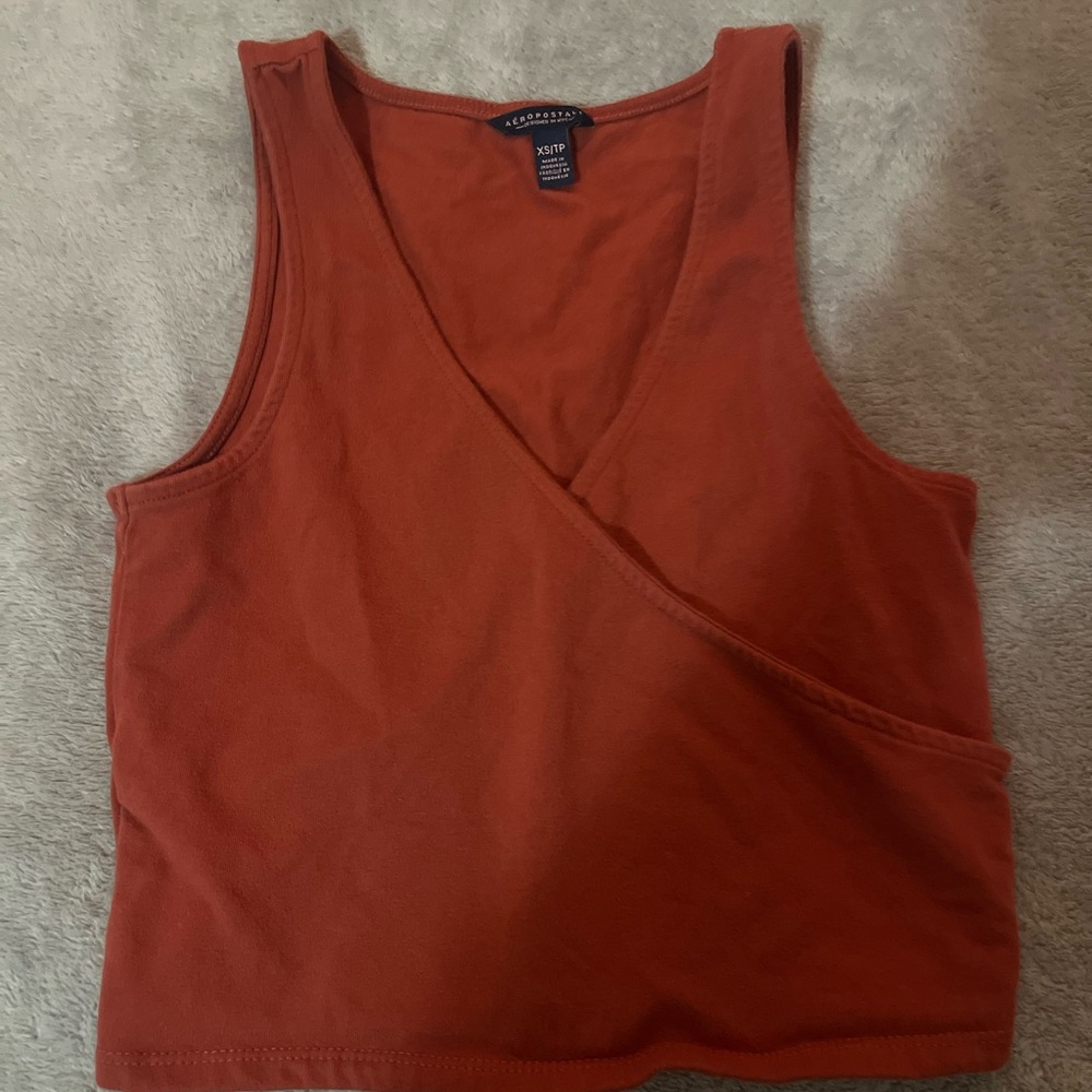 American Eagle Terracotta Wrap Tank Top